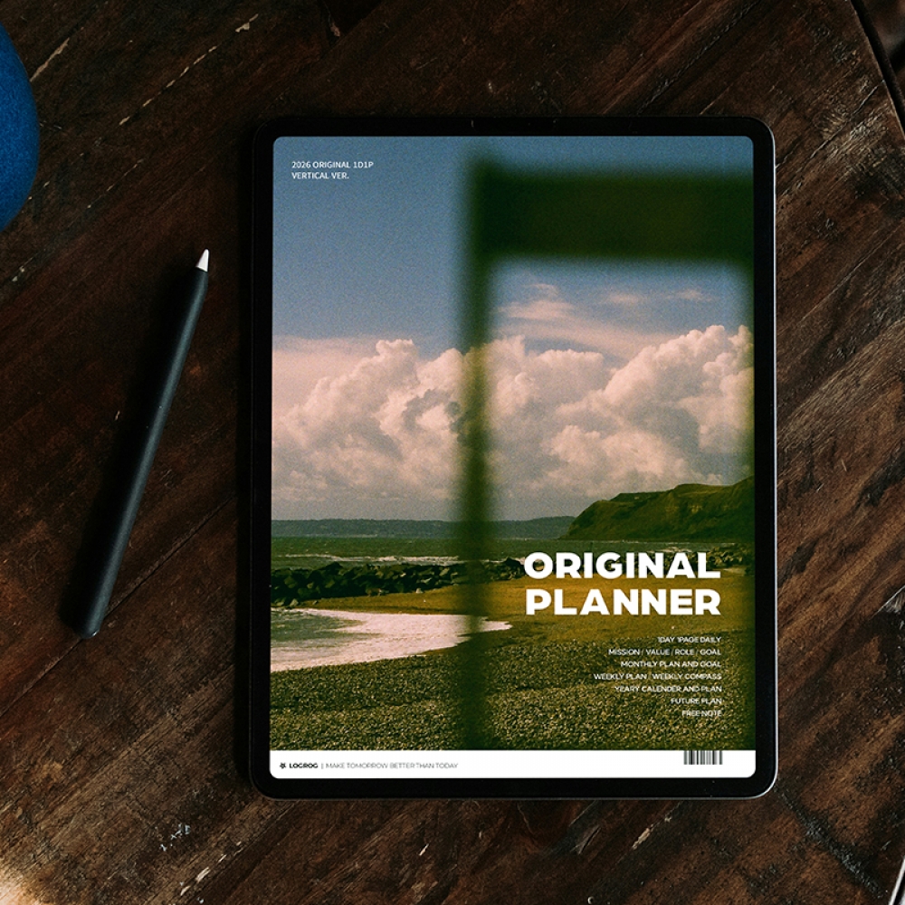 [태블릿 ver] 26년 오리지날 굿노트 PDF 디지털 속지 데일리(위클리포함) - 세로형(1D1P 형식)